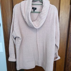 Pink Cowlneck Sweater